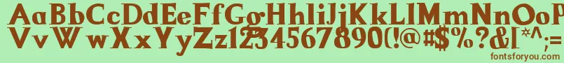 LaMamucha Font – Brown Fonts on Green Background
