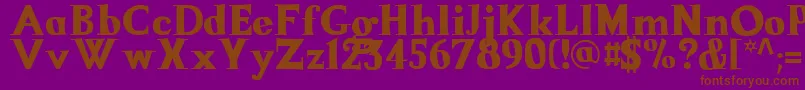 LaMamucha Font – Brown Fonts on Purple Background
