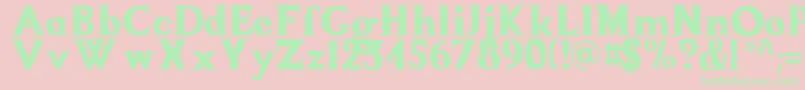 LaMamucha Font – Green Fonts on Pink Background