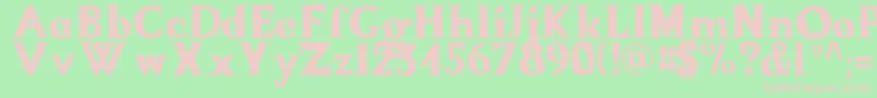 LaMamucha Font – Pink Fonts on Green Background