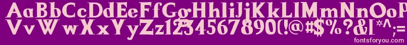 LaMamucha Font – Pink Fonts on Purple Background