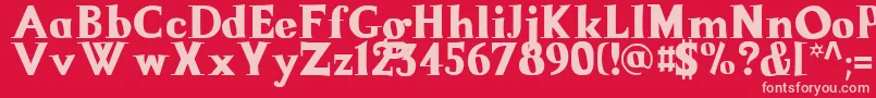 LaMamucha Font – Pink Fonts on Red Background