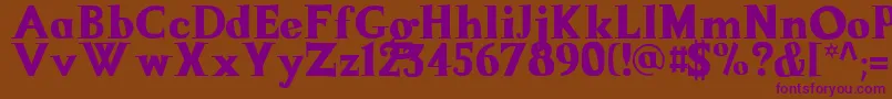 LaMamucha Font – Purple Fonts on Brown Background