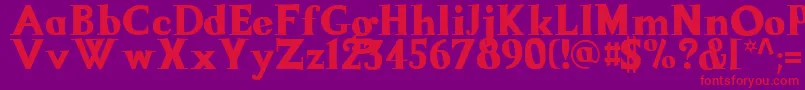 LaMamucha Font – Red Fonts on Purple Background