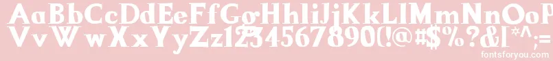 fuente LaMamucha – Fuentes Blancas Sobre Fondo Rosa