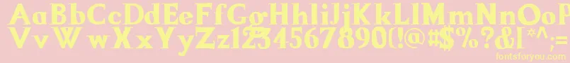 LaMamucha Font – Yellow Fonts on Pink Background