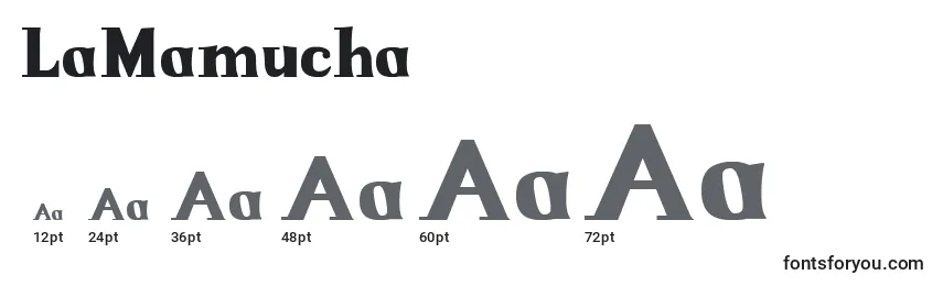 LaMamucha Font Sizes