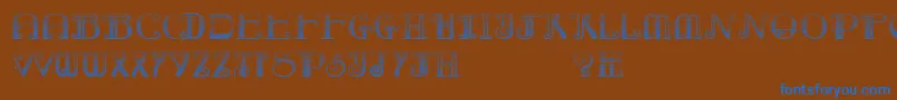 RebimbocaGradient Font – Blue Fonts on Brown Background