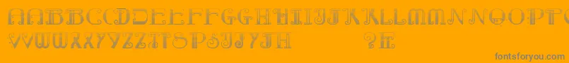 フォントRebimbocaGradient – オレンジの背景に灰色の文字