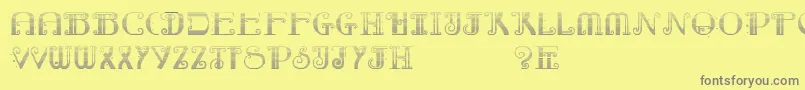 フォントRebimbocaGradient – 黄色の背景に灰色の文字