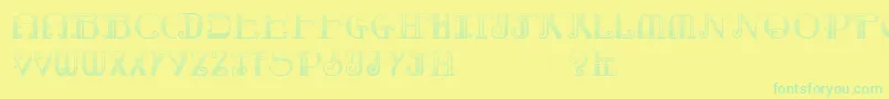 RebimbocaGradient Font – Green Fonts on Yellow Background