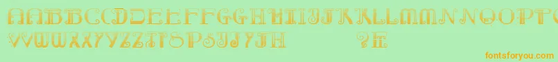 Шрифт RebimbocaGradient – оранжевые шрифты на зелёном фоне