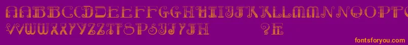 Шрифт RebimbocaGradient – оранжевые шрифты на фиолетовом фоне