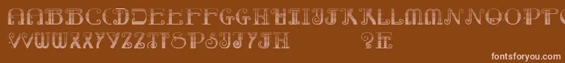 RebimbocaGradient-Schriftart – Rosa Schriften auf braunem Hintergrund