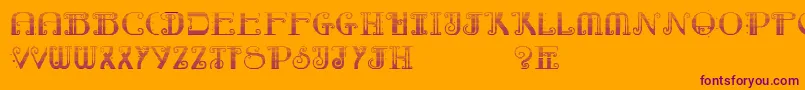 Шрифт RebimbocaGradient – фиолетовые шрифты на оранжевом фоне