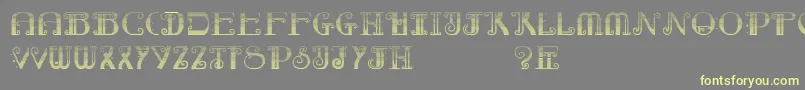 Шрифт RebimbocaGradient – жёлтые шрифты на сером фоне