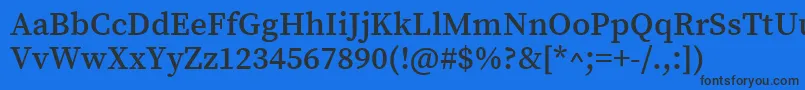 SourceserifproSemibold Font – Black Fonts on Blue Background