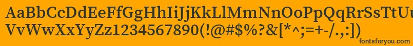 SourceserifproSemibold Font – Black Fonts on Orange Background