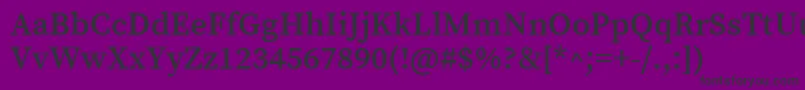 フォントSourceserifproSemibold – 紫の背景に黒い文字