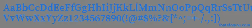 フォントSourceserifproSemibold – 灰色の背景に青い文字