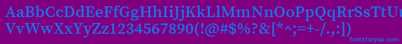 SourceserifproSemibold Font – Blue Fonts on Purple Background