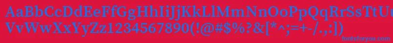 Шрифт SourceserifproSemibold – синие шрифты на красном фоне