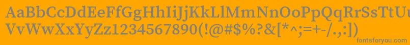 SourceserifproSemibold Font – Gray Fonts on Orange Background