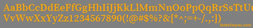 SourceserifproSemibold Font – Orange Fonts on Gray Background
