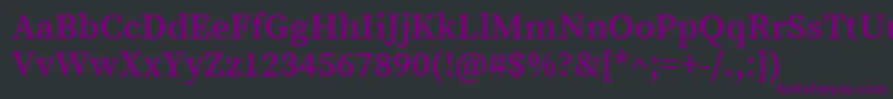 Шрифт SourceserifproSemibold – фиолетовые шрифты на чёрном фоне