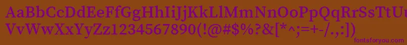 Шрифт SourceserifproSemibold – фиолетовые шрифты на коричневом фоне