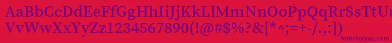 SourceserifproSemibold Font – Purple Fonts on Red Background