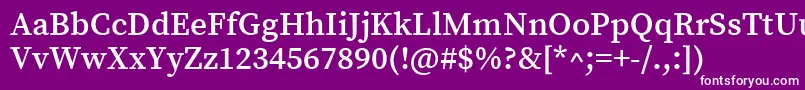 SourceserifproSemibold Font – White Fonts on Purple Background