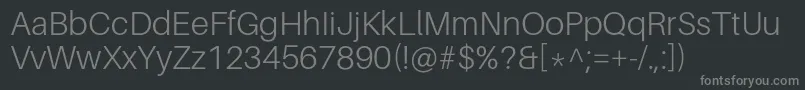 AileronLight Font – Gray Fonts on Black Background