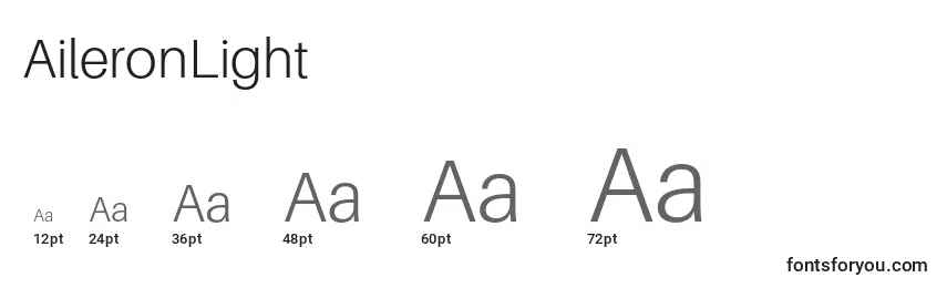 AileronLight Font Sizes