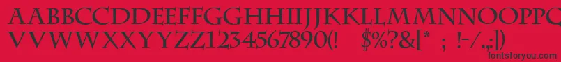 Ft23 Font – Black Fonts on Red Background