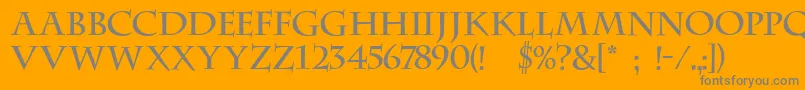 Ft23 Font – Gray Fonts on Orange Background