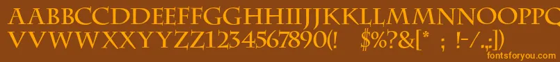 Ft23 Font – Orange Fonts on Brown Background