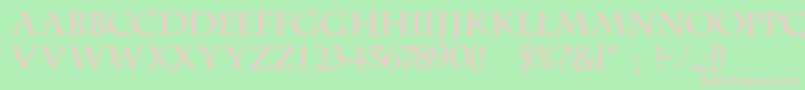 フォントFt23 – 緑の背景にピンクのフォント
