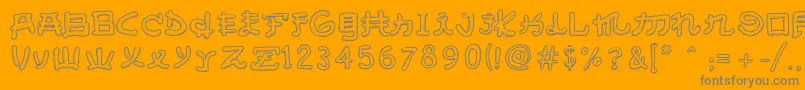 AlmostJapaneseSmooth Font – Gray Fonts on Orange Background