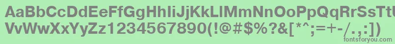 フォントPragmaticacttBold95b – 緑の背景に灰色の文字