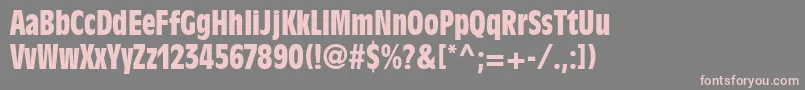 AntiqueolivestdBoldcond Font – Pink Fonts on Gray Background