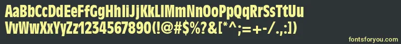 AntiqueolivestdBoldcond Font – Yellow Fonts on Black Background