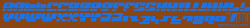 FacePlantItalic-fontti – siniset fontit ruskealla taustalla