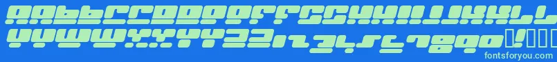 Шрифт FacePlantItalic – зелёные шрифты на синем фоне