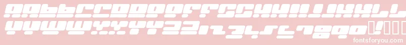 FacePlantItalic Font – White Fonts on Pink Background