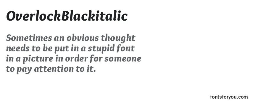 Шрифт OverlockBlackitalic