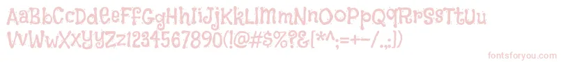 FlavorsRegular-Schriftart – Rosa Schriften auf weißem Hintergrund