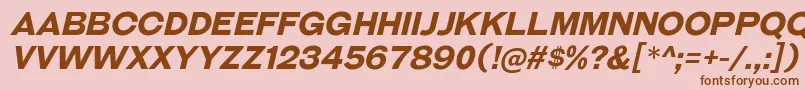 GalderglynnTitlingBdIt Font – Brown Fonts on Pink Background