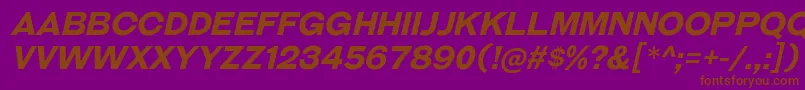 GalderglynnTitlingBdIt Font – Brown Fonts on Purple Background