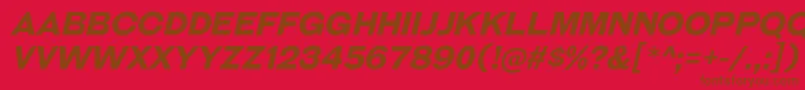 GalderglynnTitlingBdIt Font – Brown Fonts on Red Background